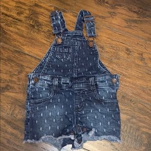 Infant Denim Faded Overalls